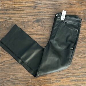 Black Faux Leather Pants